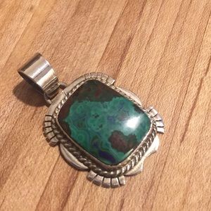 Stirling Silver Arizona Turquoise Pendant